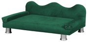 Cama Sofá Pet Meg Para Cães E Gatos Elegante e confortável Suede Verde Bandeira