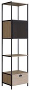 Estante 02 Portas New 180 cm Hanover e Preto - D'Rossi