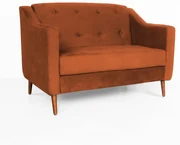 Namoradeira Bruna 1,20 m 2 Lugares Pés Palito Suede Telha