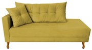 Recamier Azura 185 cm com Almofada Lado Direito Suede - ADJ Decor