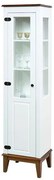 Cristaleira Laura 1 Porta cor Branco com Amendoa 180 cm - 59943 Sun House