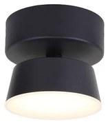 Plafon Led Sobrepor Metal Preto 7w 3000k Dusso