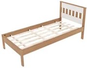 Cama de Solteiro Madeira CM8006 Amêndoa/Branco - Tecno Mobili