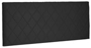 Cabeceira Painel Dubai Para Cama Box Casal 140 cm Suede - D'Rossi - Preto