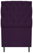 Cabeceira Estofada Liverpool 90 cm Solteiro Suede Roxo - ADJ Decor