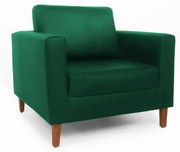 Poltrona Decorativa Gabriela Suede Verde Bandeira