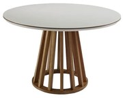 Mesa de Jantar Redonda com Vidro 140 cm Kovel - DT 55242