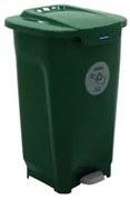 Lixeira Tramontina T-Force Coleta Seletiva Vidro em Polipropileno Verde 50 L