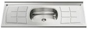 Pia de Cozinha com Cuba e Válvula Bali 120cm Aço Inox - Ghel Plus