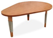 Mesa de Centro Sadie Oval Corda Náutica Madeira Eucalipto Design Artesanal