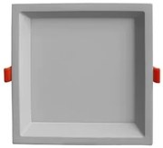 Luminária De Embutir Quadrado Low Frame 18W 3000K Led Bivolt 17X17X2Cm... (Branco)