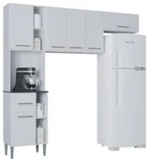 Cozinha Compacta 202cm Nicole P11 Branco - Mpozenato