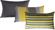 Conjunto 3 Capas Almofadas Lyon Amarelo e Cinza 30x50 cm