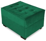 Puff Decorativo Coímbra 60x80 Suede Verde Bandeira