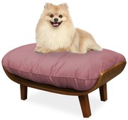 Cama Pet Costela para Cães e Gatos Almofadada Suede Rose