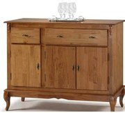 Buffet Bianca Imbuia 3 Portas 2 Gavetas Base Imbuia 132cm - 59801 Sun House