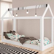 Cama Infantil Casinha P/ Quarto Montessoriana Branco