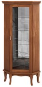 Cristaleira Italy de Canto Prateleiras e Porta de Vidro - Wood Prime LL 33036