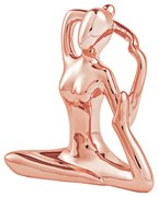 Escultura Decorativa de Yoga em Porcelana 3 Rose G39 - Gran Belo