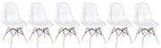 Conjunto 6 Cadeiras Eames Eiffel Botonê - Branco