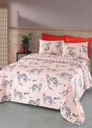 Jogo de Cama Leopardo Rosa Casal 4 Peças