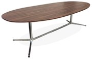 Mesa de Jantar FK2 Oval Base Alumínio Design by Florence Knoll