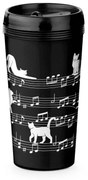 Copo Viagem 520ml Preto Gato Musical