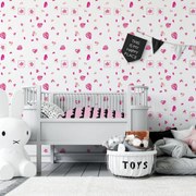 Papel de Parede infantil joaninha rosa 0.52m x 3.00m