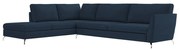 Sofá de Canto Chaise Esquerdo 267 cm Olívia Suede Azul G52 - Gran Belo