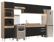 Armário de Cozinha Modulada 5 Peças CP14 Balcão com Tampo Castanho/Pre