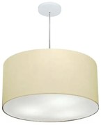 Lustre Pendente Cilíndrico Vivare Md-4215 Cúpula em Tecido 55x30cm - Bivolt