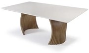 Mesa Jantar Scar Vidro Off White Base Tauari 250cm - 71041 Sun House