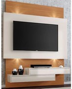 Painel Noruega com Led cor Off White com Freijo 140cm - 42140 Sun House