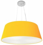 Lustre Pendente Cone Md-4072 Cúpula em Tecido 30/80x65cm Laranja - Bivolt