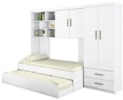 Quarto Infantil Modulado 4 Portas Com Bicama Chiara Branco - Phoenix