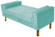 Recamier Félix Casal 140cm Suede Azul Tiffany - ADJ Decor