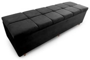 Calçadeira Baú Casal 140cm Veneza Suede Preto - Sheep Estofados - Preto