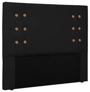 Cabeceira Cama Box Casal King 195cm Gênova Corano Preto - Sheep Estofados - Preto