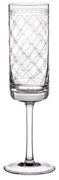Taça de Cristal Lapidado Artesanal p/ Champagne - Transparente - 13  Incolor - 13