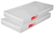 Kit 2 Colchões Liso Para Berço 130x60x10 cm D18 Branco - Prorelax