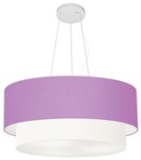 Pendente Cilíndrico Lilás e Branco MJ-4073 Para Mesa de Jantar e Estar