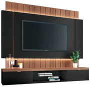 Painel Home Suspenso para TV até 55 Sala de Estar Shawn Preto/Nature G26 - Gran Belo