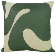 Capa de Almofada Ivory em Linho Tons de Verde 45x45cm - Decorativa - Com Enchimento