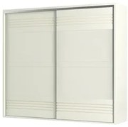 Guarda Roupa Casal 267cm 2 Portas de Correr 100% MDF TW603 Off White -