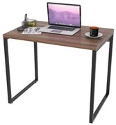 Mesa de Escritório Office 90cm Estilo Industrial Prisma C08 Nogal - Mp