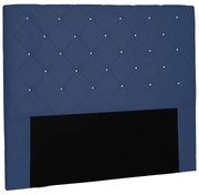 Cabeceira Cama Box Casal King 195cm Tânia Suede Azul Marinho - Sheep Estofados - Azul