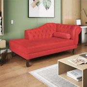 Recamier Diana 140cm Lado Esquerdo Corano Vermelho - ADJ Decor