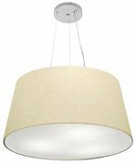 Lustre Pendente Cone Md-4063 Cúpula em Tecido 30/60x50cm Algodão Crú - Bivolt