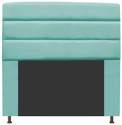 Cabeceira Estofada Turim 160 cm Queen Size Suede Azul Tiffany - ADJ Decor