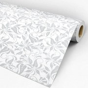 Papel de parede adesivo floral cinza